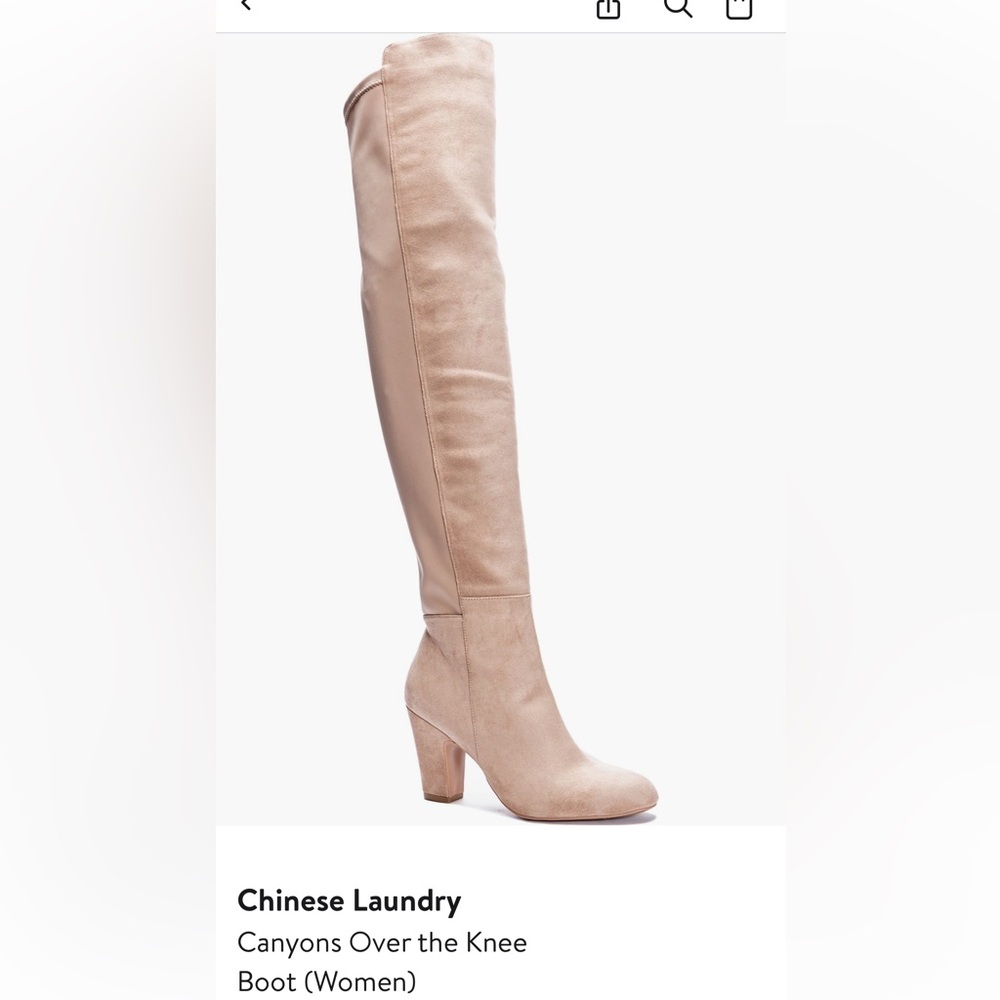 Chinese Laundry Over the Knee Boots in Dusty Rose